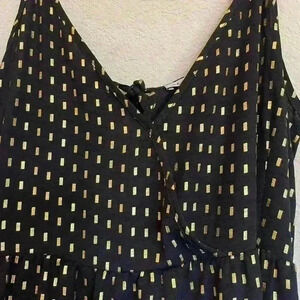 White Birch XL long black and gold dress